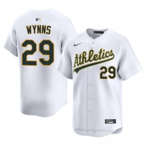 #29 Austin Wynns White A's Men Gameday Embroidery Baseball Jersey pPdu5g98