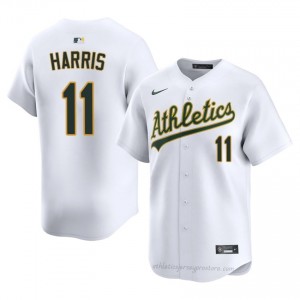 #11 Brett Harris White A's Men Gameday Embroidery Baseball Jersey 1i7V0241