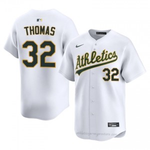 A's #32 Colby Thomas White Men Premium Embroidery Baseball Jersey FDO3TR73