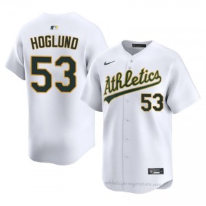 A's #53 Gunnar Hoglund White Men Premium Embroidery Baseball Jersey X5437788