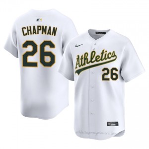 A's #26 Matt Chapman White Men Premium Embroidery Baseball Jersey H5x6ks81