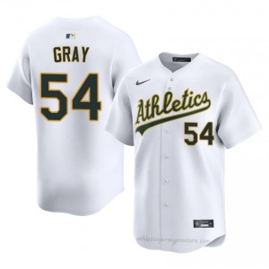 A's #54 Sonny Gray White Men Premium Embroidery Baseball Jersey 4e0i8V52