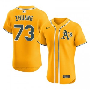 Men Chen Zhuang #73 Gold ATH Exclusive Stitched Baseball Jersey 7aa3T011