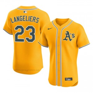 Men Shea Langeliers #23 Gold ATH Exclusive Stitched Baseball Jersey 22r63Q94