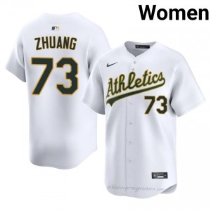 #73 Chen Zhuang White ATH Women Classic Stitched Baseball Jersey PLg8AC45