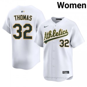 ATH #32 Colby Thomas White Women Replica Stitched Baseball Jersey 8rb4h829