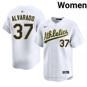 Women Elvis Alvarado #37 White ATH Exclusive Stitched Baseball Jersey sm3q2f94