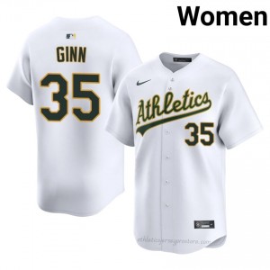 Women J.T. Ginn #35 White ATH Exclusive Stitched Baseball Jersey yIB06N53
