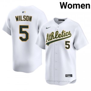 #5 Jacob Wilson White ATH Women Classic Stitched Baseball Jersey Pfy8nR97