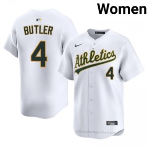 Women Lawrence Butler #4 White ATH Exclusive Stitched Baseball Jersey 83r4Rs46
