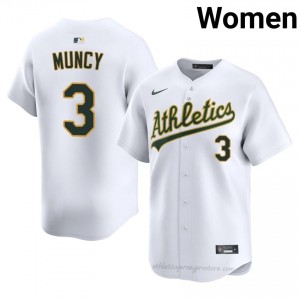 Women Max Muncy #3 White ATH Exclusive Stitched Baseball Jersey h82bY610