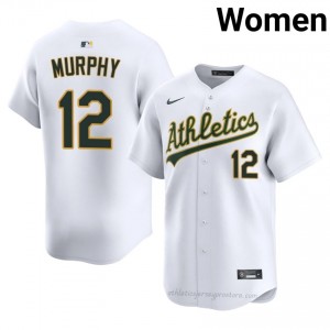 Women Sean Murphy #12 White ATH Exclusive Stitched Baseball Jersey NEj52g99
