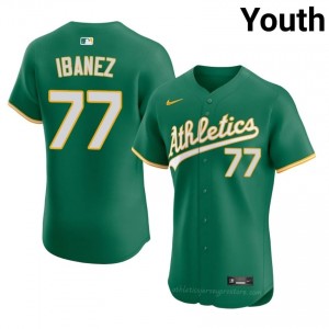 #77 Andy Ibanez Green ATH Youth Classic Stitched Baseball Jersey 47F4HX60