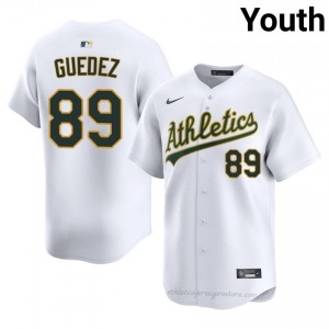 Athletics #89 Breyson Guedez White Youth Player Stitch Baseball Jersey 4W8Ry777