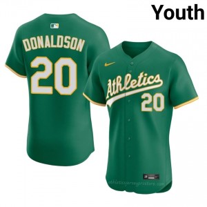ATH #20 Josh Donaldson Green Youth Replica Stitched Baseball Jersey 7r7lbX51