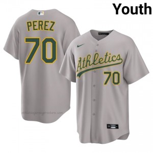 #70 Junior Perez Gray ATH Youth Classic Stitched Baseball Jersey T3242218