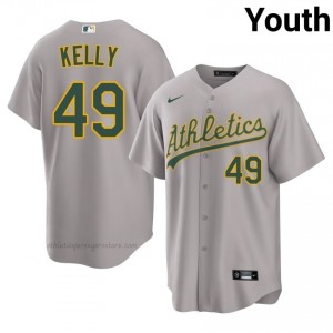 #49 Michael Kelly Gray ATH Youth Classic Stitched Baseball Jersey 8Bd5U399