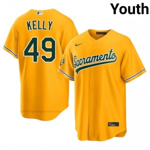 Youth Michael Kelly #49 Gold ATH Exclusive Stitched Baseball Jersey l853Ny74