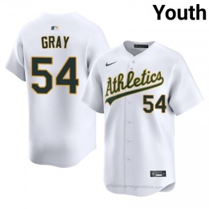 Athletics #54 Sonny Gray White Youth Player Stitch Baseball Jersey dPiWk413